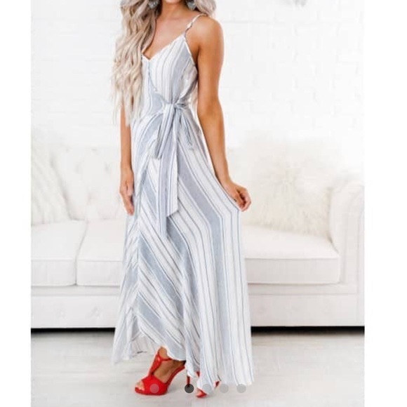 Striped wrap dress - Picture 5 of 5